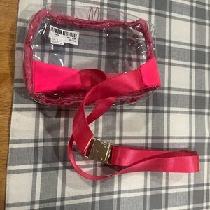 Clear Pink Belt Bag